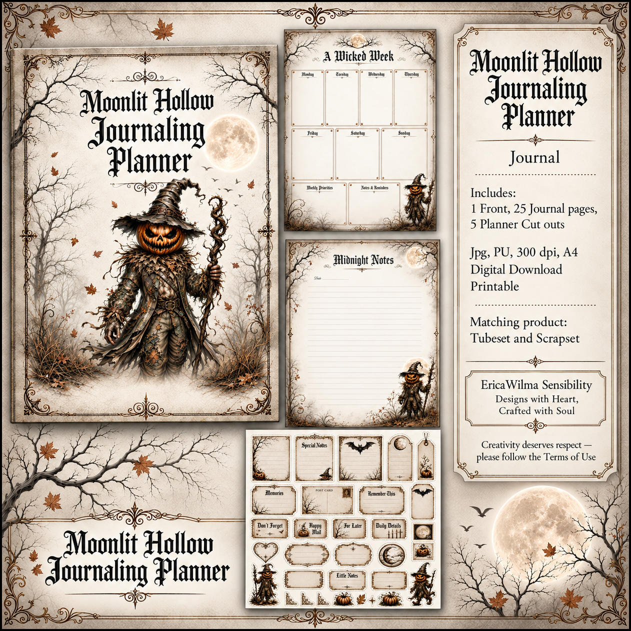 (image for) EW AI Moonlit Hollow - Journaling Planner 2026